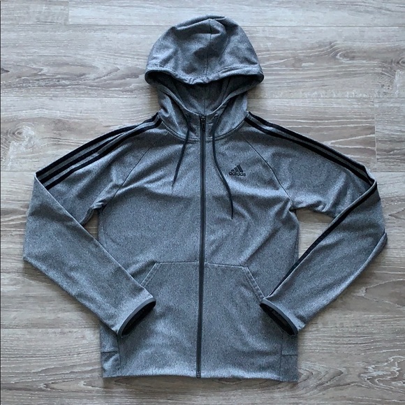 Adidas Grey Zip up Hoodie. - Picture 4 of 8